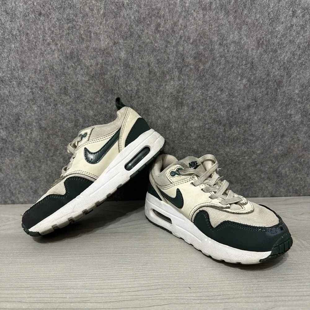 Nike Air Max 1 EasyOn Toddler Shoes Pale Ivory Vintage Green DZ3308-107 Size 12C